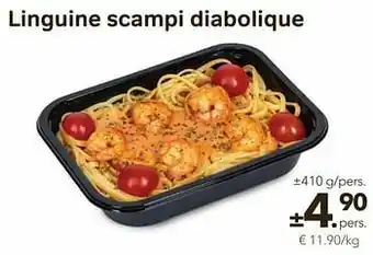 Buurtslagers Linguine scampi diabolique aanbieding