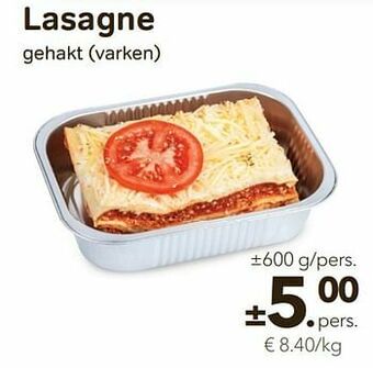 Buurtslagers Lasagne aanbieding