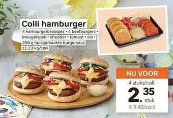 Buurtslagers Colli hamburger aanbieding