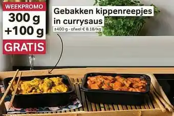 Buurtslagers Gebakken kippenreepjes in currysaus aanbieding