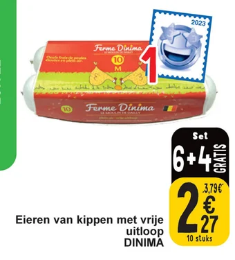 Cora Eieren van kippen met vrije uitloop DINIMA aanbieding