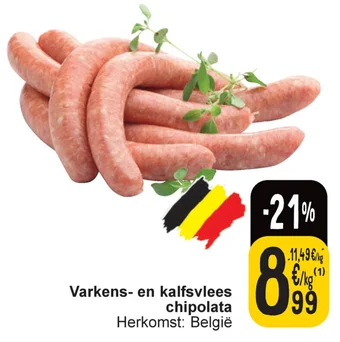 Cora Varkens- en kalfsvlees chipolata aanbieding