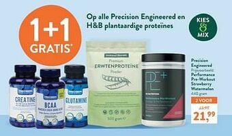Holland & Barrett Performance pre-workout strawberry watermelon aanbieding