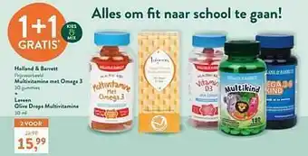 Holland & Barrett Holland + barrett multivitamine met omega 3 + laveen olive drops multivitamine aanbieding