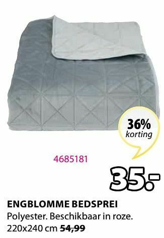 Jysk Engblomme bedsprei aanbieding