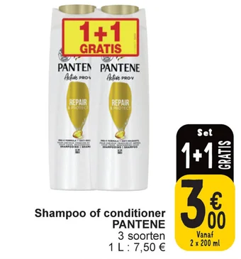 Cora Shampoo of conditioner PANTENE aanbieding