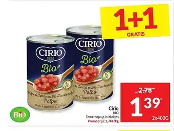 Intermarché Cirio Bio Tomatenpulp In Blokjes aanbieding