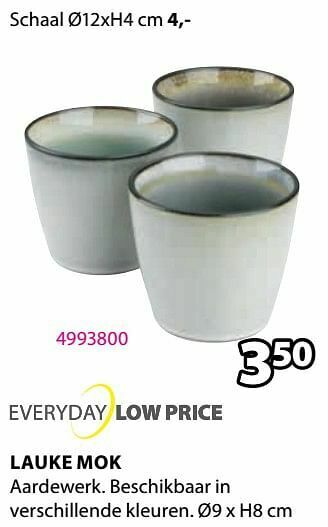 Jysk Lauke mok aanbieding