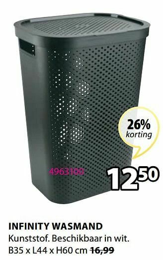 Jysk Infinity wasmand aanbieding