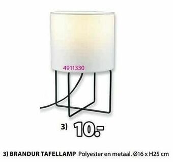 Jysk Brandur tafellamp aanbieding