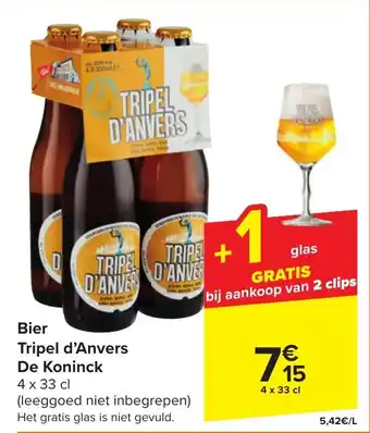 Bier Tripel d'Anvers De Koninck