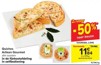 Carrefour Quiches Artisan Gourmet aanbieding
