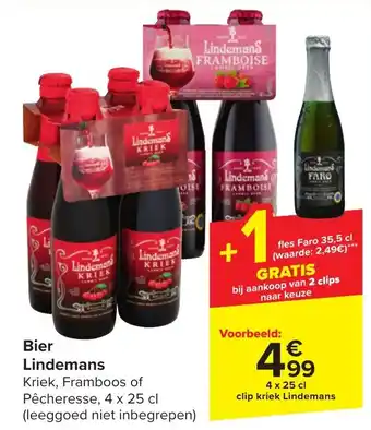 Carrefour Bier Lindemans aanbieding