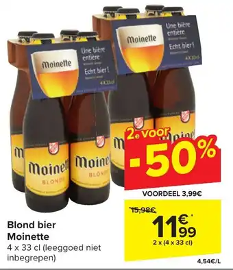Carrefour Blond bier Moinette aanbieding
