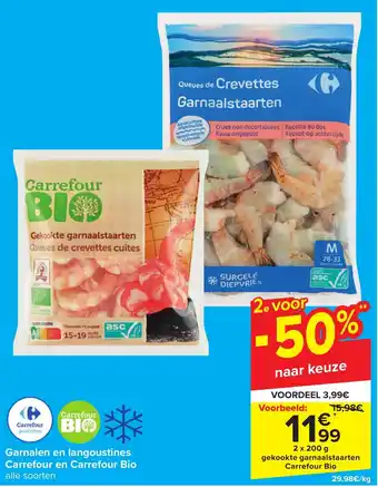 Carrefour Garnalen en langoustines aanbieding