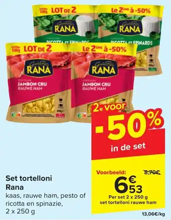 Carrefour Set tortelloni Rana aanbieding