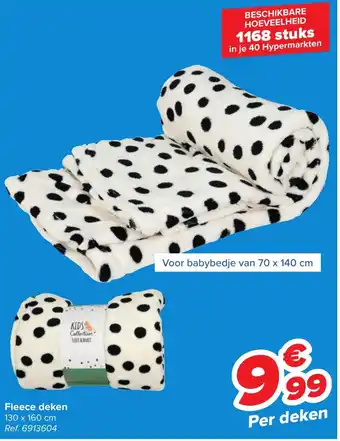 Carrefour Fleece deken aanbieding