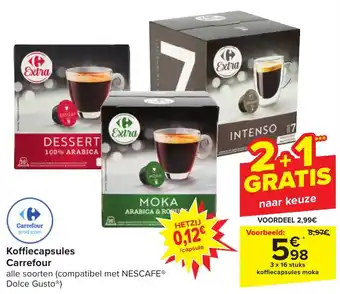 Carrefour Koffiecapsules aanbieding