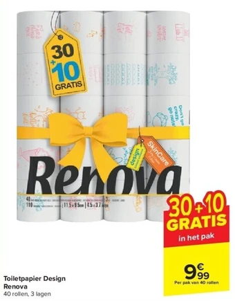 Carrefour Toiletpapier Design Renova aanbieding