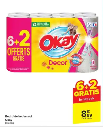 Carrefour Bedrukte keukenrol Okay aanbieding
