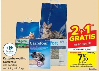 Carrefour Kattenbakvulling carrefour aanbieding