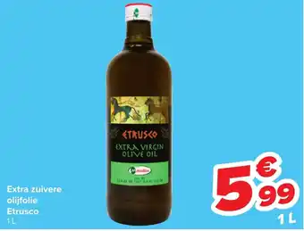 Carrefour Extra zuivere olijfolie Etrusco 1L aanbieding