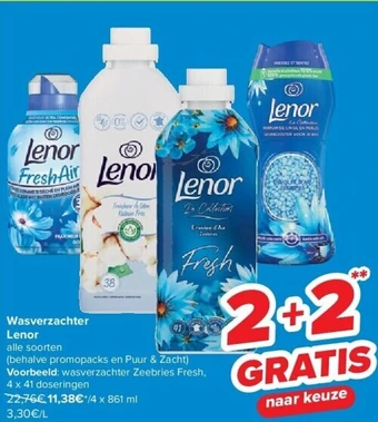 Carrefour Wasverzachter lenor aanbieding