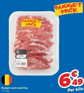 Carrefour Budget pack spiering aanbieding