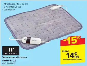 Carrefour Verwarmend kussen NRHP31-22 aanbieding