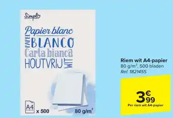 Carrefour Riem wit A4-papier aanbieding