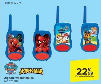 Carrefour Digitale walkietalkies aanbieding