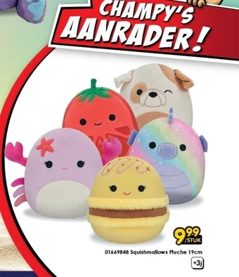 ToyChamp 01669848 squishmallows pluche 19cm aanbieding