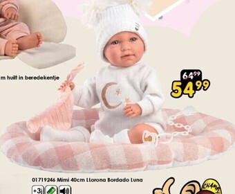 ToyChamp 01719246 mimi 40cm llorona bordado luna aanbieding