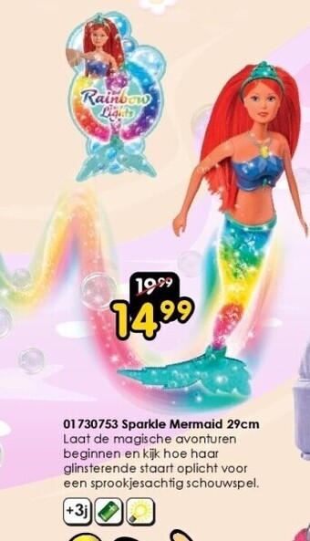 ToyChamp 01730753 sparkle mermaid 29cm aanbieding