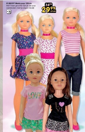 ToyChamp 01282597 maria pop 105cm aanbieding