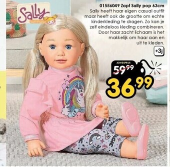 ToyChamp 01556049 zapf sally pop 63cm aanbieding