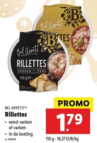 Lidl Bel Appétit Rillettes aanbieding