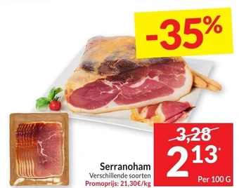 Intermarché Serranoham 100g aanbieding