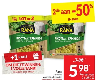 Intermarché Rana Tortelloni 2 x 250g aanbieding