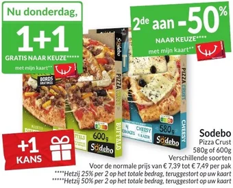 Intermarché Sodebo Pizza Crust 580g of 600g aanbieding