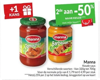 Intermarché Manna Koude saus aanbieding