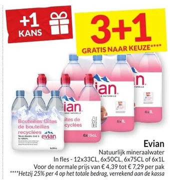 Intermarché Evian Natuurlijk mineraalwater aanbieding