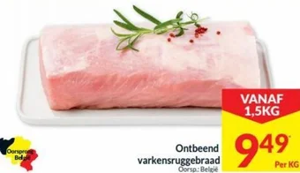 Intermarché Ontbeend varkensruggebraad aanbieding