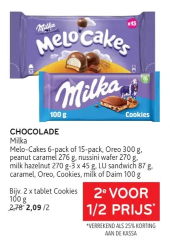 Alvo CHOCOLADE Milka aanbieding