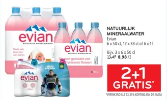 Alvo NATUURLIJK MINERAALWATER Evian aanbieding