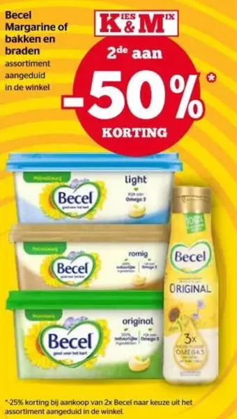 Spar Becel Margarine of bakken en braden aanbieding