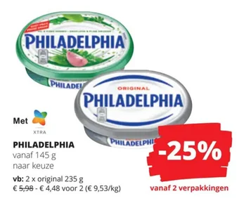 Spar Colruyt PHILADELPHIA aanbieding