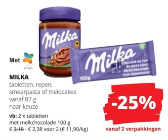 Spar Colruyt MILKA aanbieding