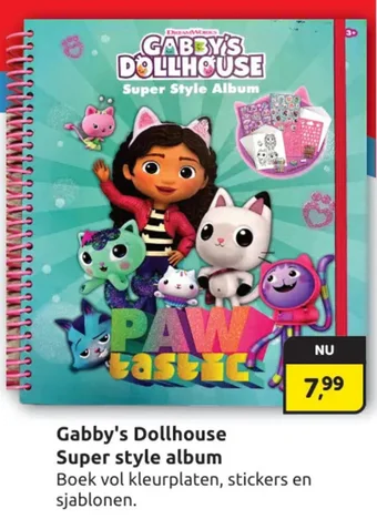 Boekenvoordeel Gabby's Dollhouse Super style album aanbieding
