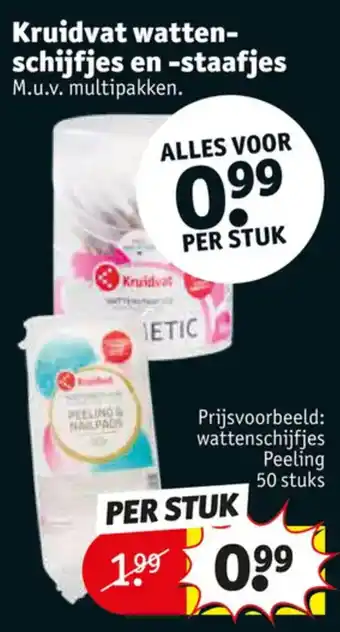 Kruidvat Kruidvat wattenschijfjes en -staafjes aanbieding